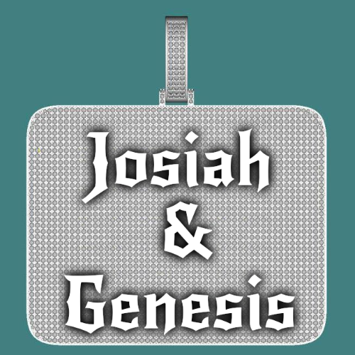 CUSTOM LETTER NECKLACE 3D BIG SQUARE