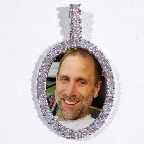 Large 3D Oval Custom Picture Pendant