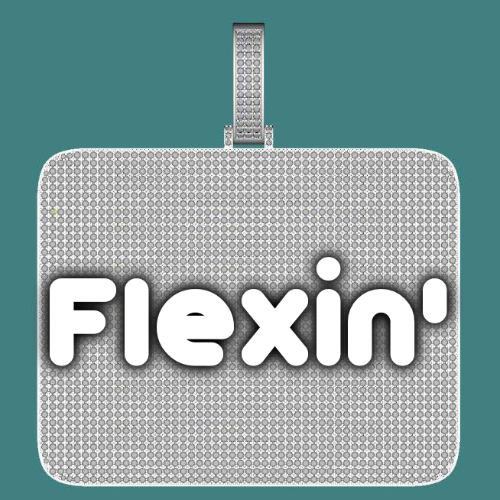 CUSTOM LETTER NECKLACE 3D BIG SQUARE