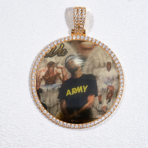 MEDIUM 3D CIRCLE CUSTOM PICTURE PENDANT