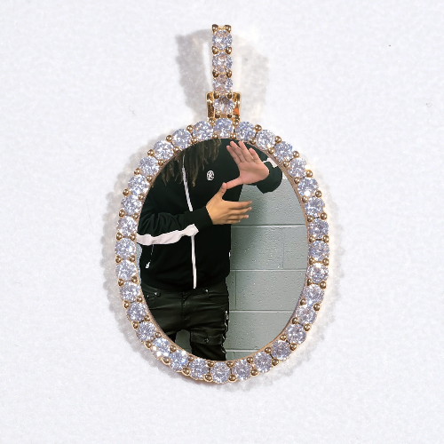 3D Oval Custom Picture Pendant
