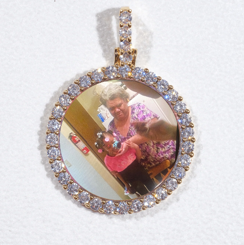 3D CIRCLE CUSTOM PICTURE PENDANT SMALL SIZE