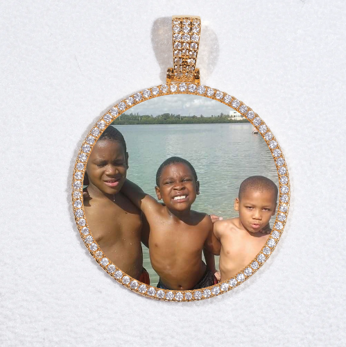 MEDIUM 3D CIRCLE CUSTOM PICTURE PENDANT