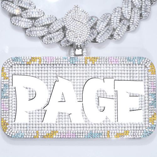 CUSTOM LETTER NECKLACE 3D COLORFUL SQUARE