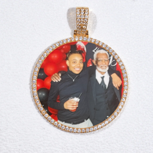 MEDIUM 3D CIRCLE CUSTOM PICTURE PENDANT