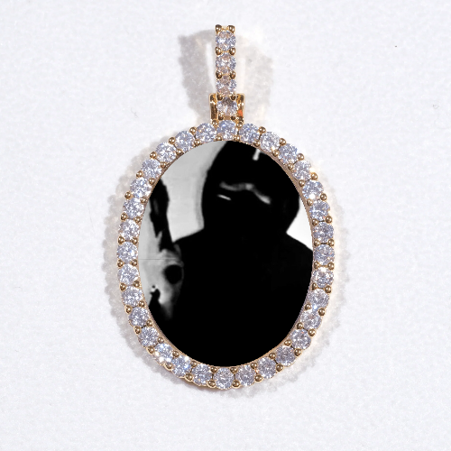 3D Oval Custom Picture Pendant