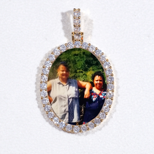 3D Oval Custom Picture Pendant