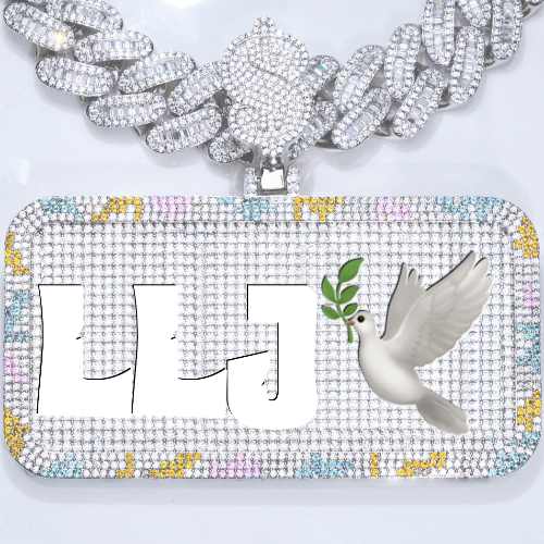 CUSTOM LETTER NECKLACE 3D COLORFUL SQUARE