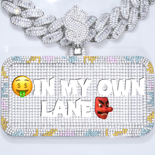 CUSTOM LETTER NECKLACE 3D COLORFUL SQUARE
