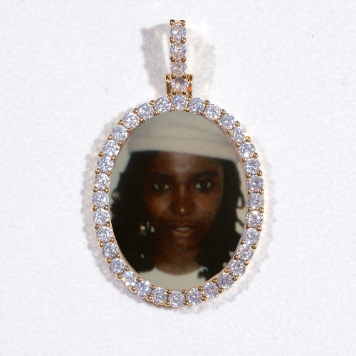 3D Oval Custom Picture Pendant