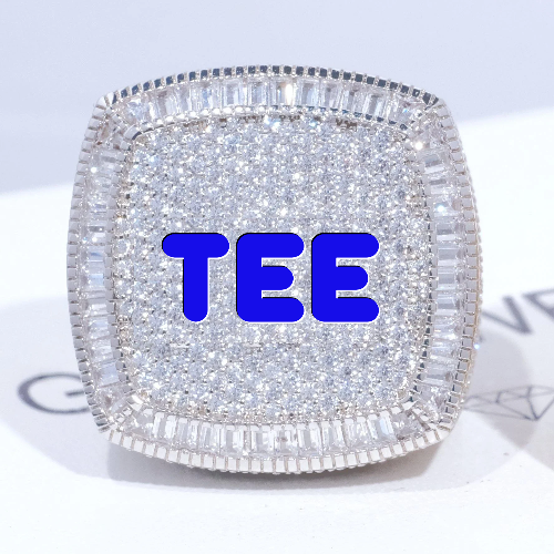 CUSTOM LETTER 3D ICED RING