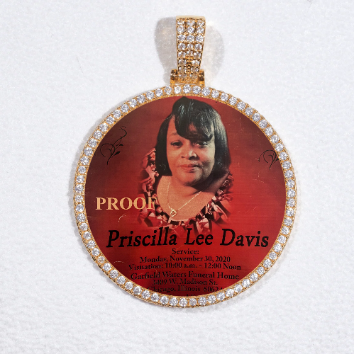 MEDIUM 3D CIRCLE CUSTOM PICTURE PENDANT