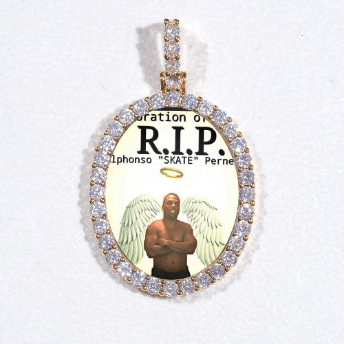 3D Oval Custom Picture Pendant