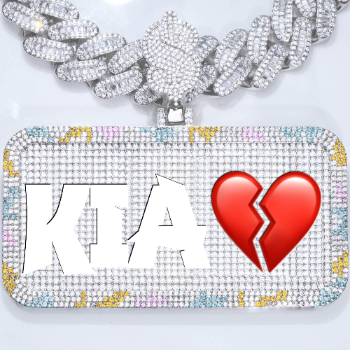 CUSTOM LETTER NECKLACE 3D COLORFUL SQUARE