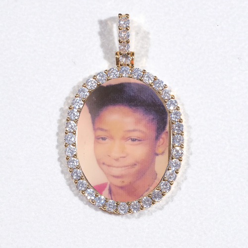 3D Oval Custom Picture Pendant