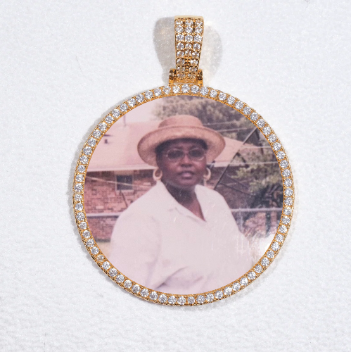 MEDIUM 3D CIRCLE CUSTOM PICTURE PENDANT