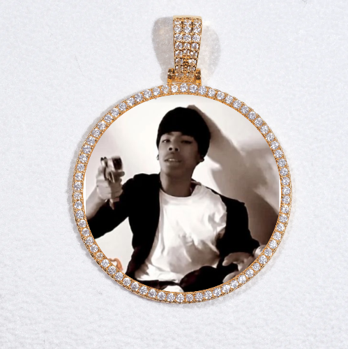 MEDIUM 3D CIRCLE CUSTOM PICTURE PENDANT