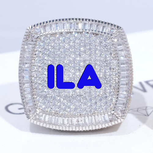 CUSTOM LETTER 3D ICED RING