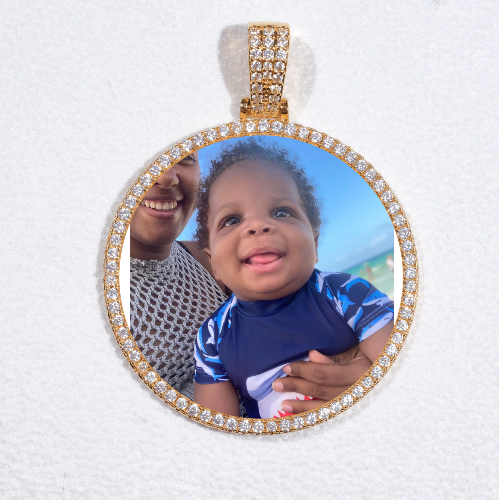 MEDIUM 3D CIRCLE CUSTOM PICTURE PENDANT