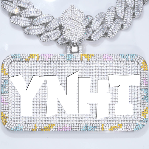 CUSTOM LETTER NECKLACE 3D COLORFUL SQUARE