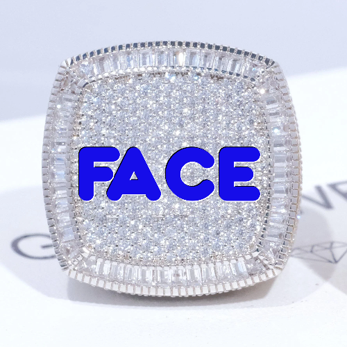CUSTOM LETTER 3D ICED RING