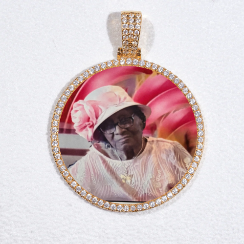 MEDIUM 3D CIRCLE CUSTOM PICTURE PENDANT