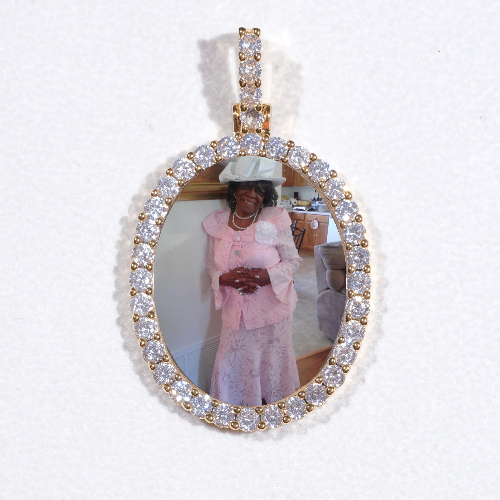 3D Oval Custom Picture Pendant