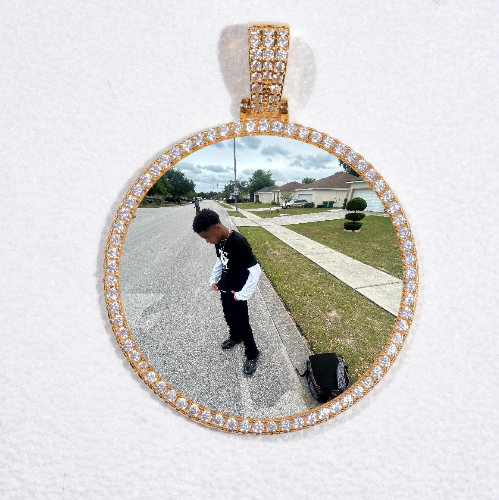 MEDIUM 3D CIRCLE CUSTOM PICTURE PENDANT