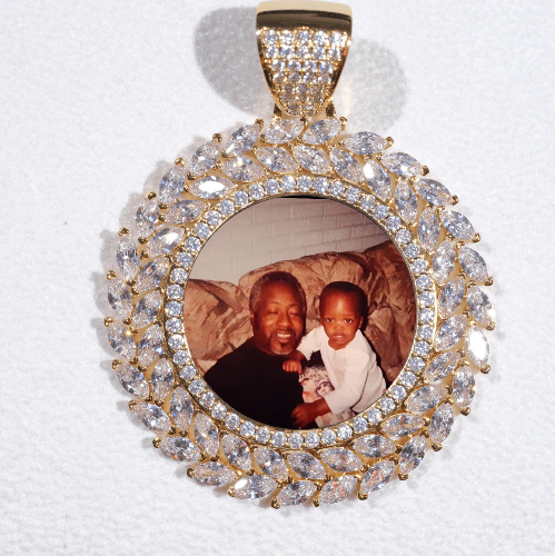 Large 3D Wheat Ear Custom Picture Pendant