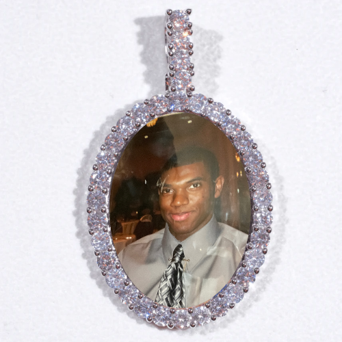 Large 3D Oval Custom Picture Pendant