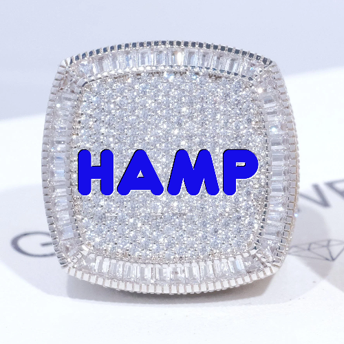 CUSTOM LETTER 3D ICED RING