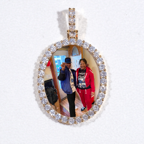3D Oval Custom Picture Pendant