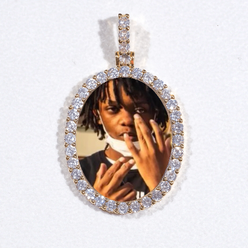 3D Oval Custom Picture Pendant