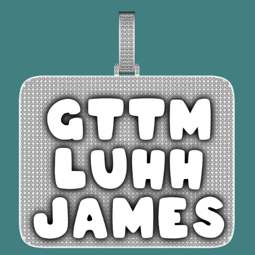 CUSTOM LETTER NECKLACE 3D BIG SQUARE