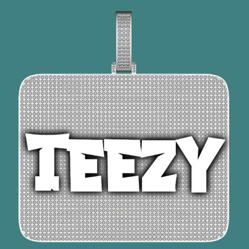 CUSTOM LETTER NECKLACE 3D BIG SQUARE