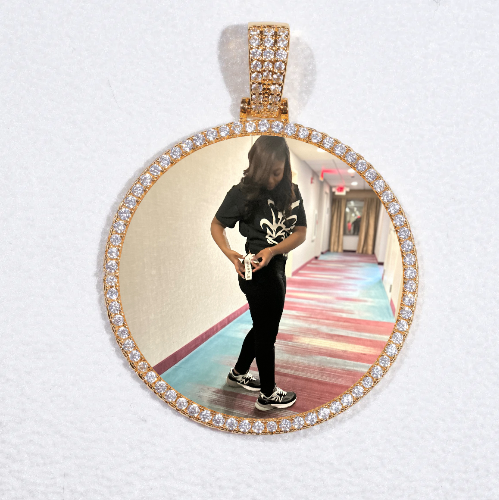 MEDIUM 3D CIRCLE CUSTOM PICTURE PENDANT