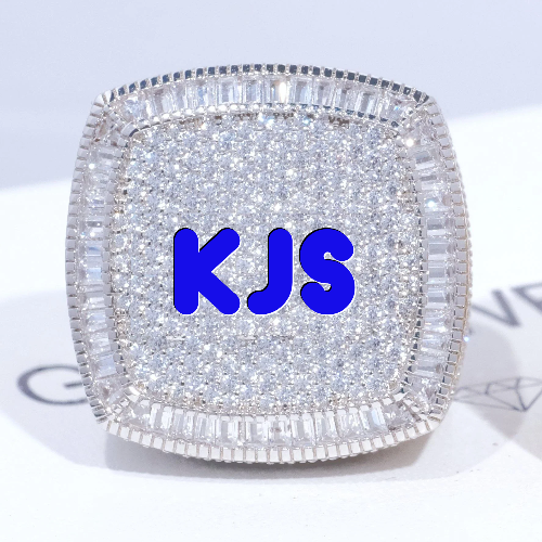 CUSTOM LETTER 3D ICED RING