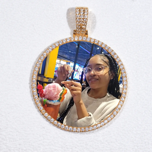 MEDIUM 3D CIRCLE CUSTOM PICTURE PENDANT