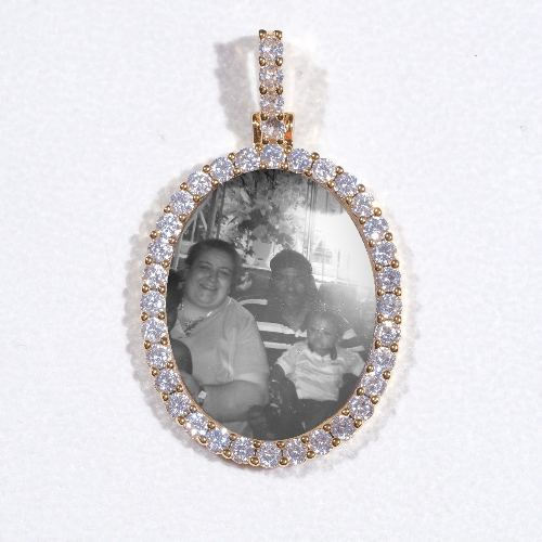 3D Oval Custom Picture Pendant