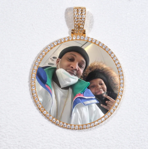 MEDIUM 3D CIRCLE CUSTOM PICTURE PENDANT