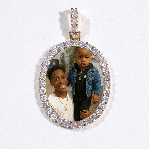 3D Oval Custom Picture Pendant