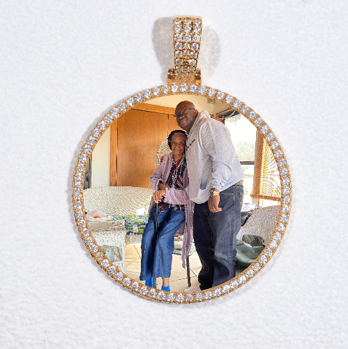 MEDIUM 3D CIRCLE CUSTOM PICTURE PENDANT