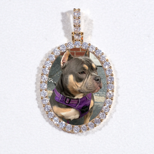 3D Oval Custom Picture Pendant