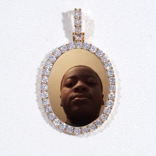 3D Oval Custom Picture Pendant
