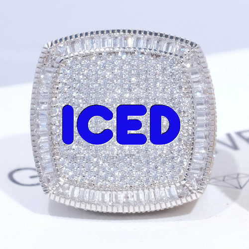CUSTOM LETTER 3D ICED RING