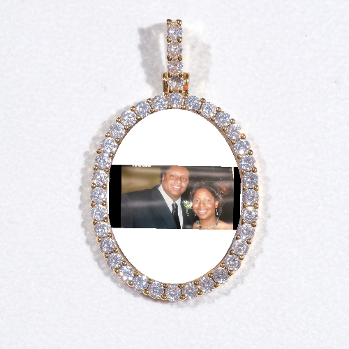 3D Oval Custom Picture Pendant