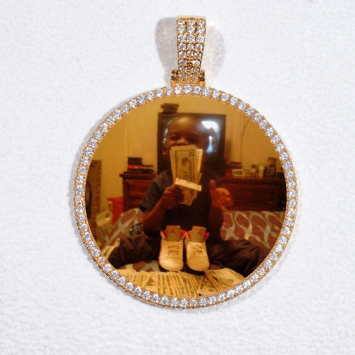 MEDIUM 3D CIRCLE CUSTOM PICTURE PENDANT