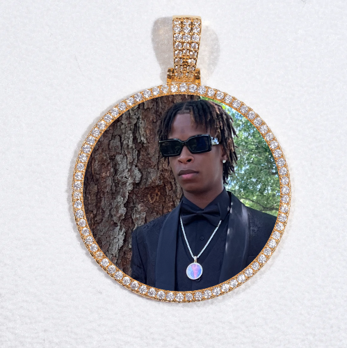 MEDIUM 3D CIRCLE CUSTOM PICTURE PENDANT
