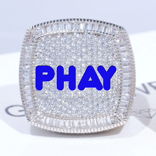 CUSTOM LETTER 3D ICED RING