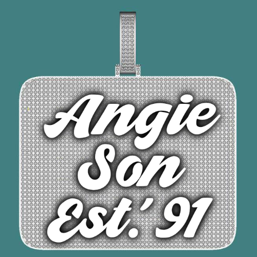 CUSTOM LETTER NECKLACE 3D BIG SQUARE